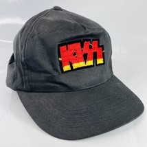 KISS Band Snapback Logo Patch Hat Cap Adjustable Red Yellow VTG Gene Simmons - $88.15