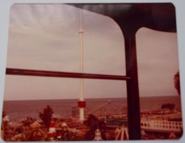 Vintage Cedar Point Sky Ridge Ride View Space Spiral Ride Color Photo 1980 - $1.99