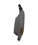 Peter Millar Solstice Elbow Patch Raglan Sweater Merino Wool Gray Stingr... - £54.07 GBP