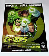 2005 Green Lantern Corp 22x17&quot; DC Comics Universe comic book shop promo ... - $21.11