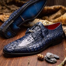 Marco Di Milano genuine caiman crocodile Shoes Apricena Midnight Blue image 7