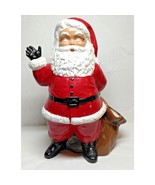 Unique 1973 Duncan Ceramic Waving Santa Christmas Planter Candy Holder V... - $8.86
