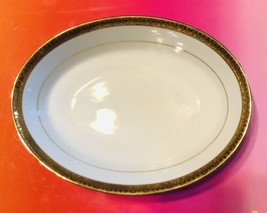 Royal Gallery Gold Buffet Oval Serving Bowl 9 5/8&quot; X 3 1/3&quot; X 6&quot; - £31.05 GBP