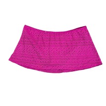 Catalina Crochet Lace Skirted Swim Bottom Plus Size 1X Magenta Pink Beac... - $9.89