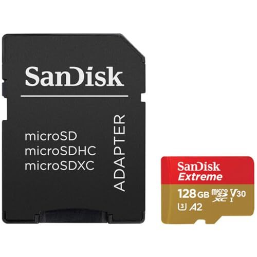 SanDisk Extreme 128GB UHS-I U3 microSDXC Memory Card with SD Adapter - $35.49