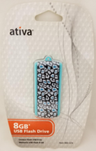 Ativa tm fliptop usb flash drive with readyboost, 8gb, leopard turquoise... - $6.92