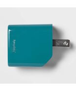heyday 2-Port 20W USB-A USB-C Wall Charger Bright Teal - $55.08 MXN
