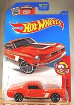 2016 Hot Wheels #105 Then and Now 5/10 68 SHELBY GT500 Orange Variant w/Blk MC5s - $9.00