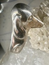 Mini Dachshund ring size 10.75 dog band sterling silver women men - $57.42