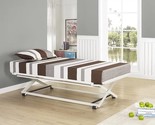  Twin Size Metal Pop Up Bed Unit For Daybed, White - $630.99