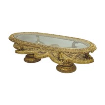 Vintage Ornate Gilt Baroque Oval Coffee Table Base Only - $2,250.00