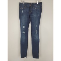 Hollister Jeans 1 Juniors Dark Wash Low Rise Super Skinny Classic Stretch Denim - £13.15 GBP