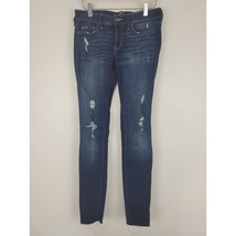 Hollister Jeans 1 Juniors Dark Wash Low Rise Super Skinny Classic Stretch Denim - £12.55 GBP