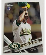 2017 JHAREL COTTON TOPPS CHROME ROOKIE MLB BASEBALL CARD # 80 RC OAKLAND... - $8.17 CAD