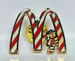 Mcdonalds Hamburglar Candy Cane Striped Golden Arches Gold Group II Lape... - $7.02 CAD