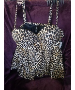 Torrid Twist Front Tankini Leopard Print 0-D/DD New with Tags - $84.20 CAD