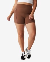MSRP $40 Trendy Plus Size Active Ultimate Booty Bike Shorts Brown Size - $12.04