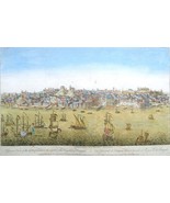 Portugal, Lisbon, Panorama Sayer/Overton, 1752, A General View of the Ci... - $289.00