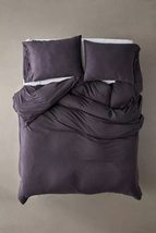 Black 3 Pieces Set Washed Cotton Duvet Cover Boho Bedding 100% Cotton Exclusive  - £46.43 GBP+