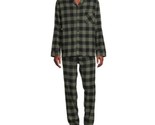 Hanes Men&#39;s Multicolor Plaid 100% Cotton Flannel Pajama Set Green Size XL - $18.99
