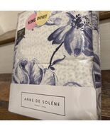 Anna De Solene Paris EGRRIE Floral Blue King Duvet Cover ~New~ - $169.99