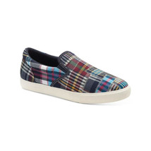 Club Room Men Navy Plaid Slip On Sneakers - $18.69