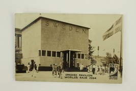 RPPC Photo Postcard 1934 SWEDISH PAVILION CHICAGO World&#39;s Fair Century P... - $404.33 MXN