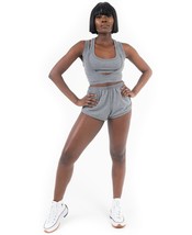 Grayscale Womens Gym Layered Tank Top,Dark Gray,Medium - $45.00