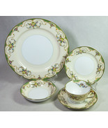 Noritake 5-Pc Place Setting Dinner Bread Plate Cup Saucer Fruit Bowl Floral - $25.00