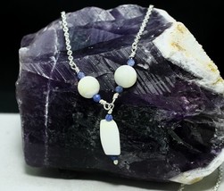 Natural White Opal Gemstone Handmade Necklace Solid 925 Silver Gift Jewelry - £4.74 GBP