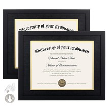 11X14 Diploma Frame Certificate Degree Document Frame With High Definition Glass - £32.07 GBP