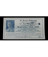 Vtg Political Advertising Schenectady NY Sheriff 1931 Rare Ephemera Ink ... - $27.34 CAD