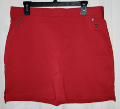 Excellent Womens Rafaella Comfort Red Pull On Skort Size L - £19.72 GBP