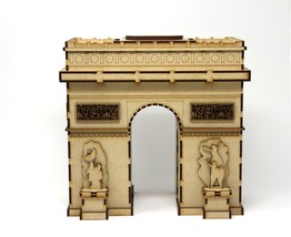 3D Puzzle | Arc de Triomphe Replica 3D Puzzle | 3mm MDF Wood 3D Puzzle  - £24.78 GBP