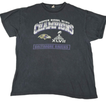 Baltimore Ravens Men&#39;s Shirt Large Black Purple Super Bowl Champions XLVII NFL - £19.51 GBP