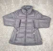 Calvin Klein Jacket Women Med Grey Natural Down Filled Packable Puffer Coat - £21.93 GBP