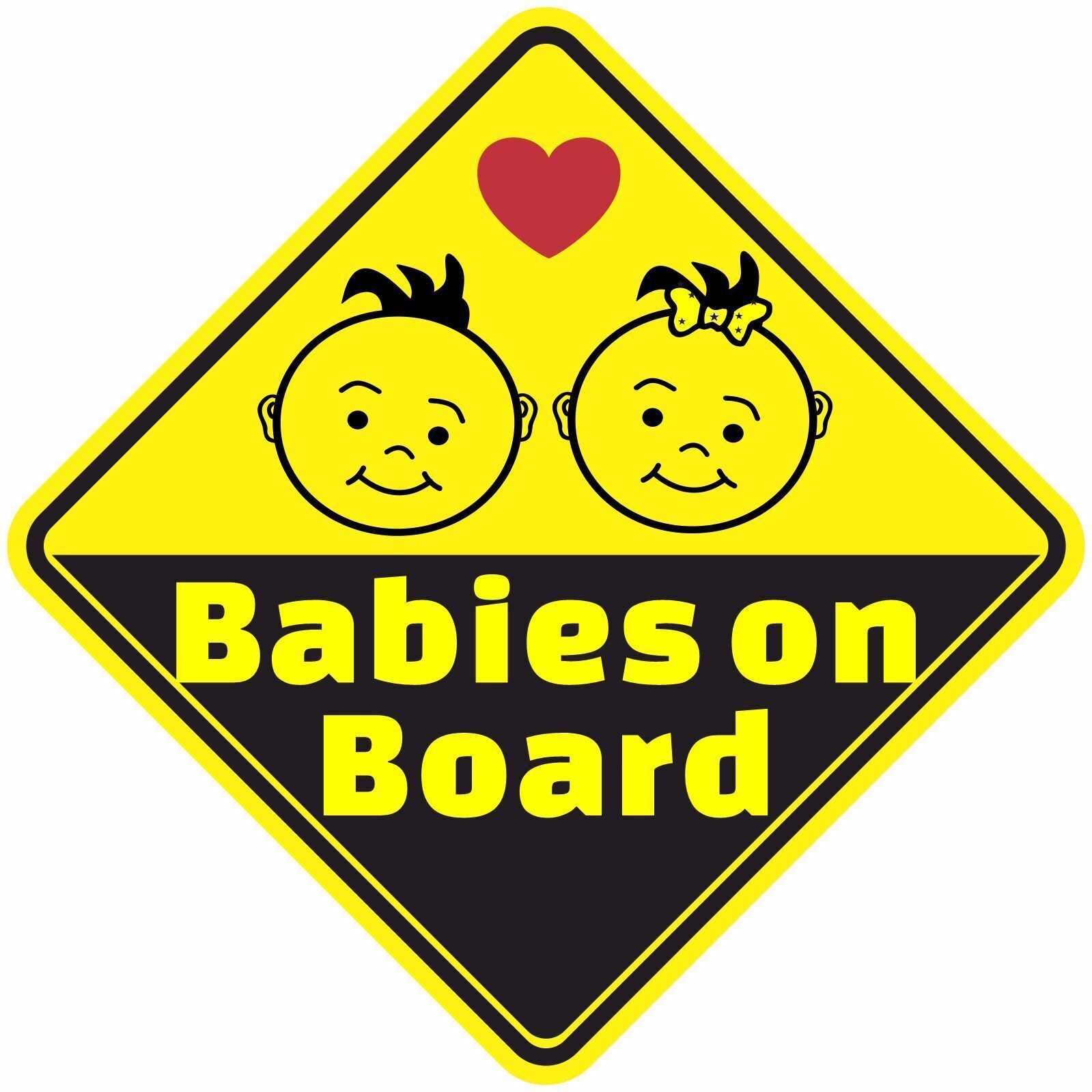 BABY ON BOARD BABIES GIRL BOY PREGNANT SAFE ASSORTED DECAL STICKER BUY 2... - $2.95