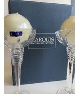 Marquis Waterford Crystal Gemini 8” Candle Holder With Candles Pair New - $18.99