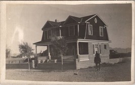 RPPC Pretty American Dutch Colonial Architecture Home with Children Postcard W20 - $14.95