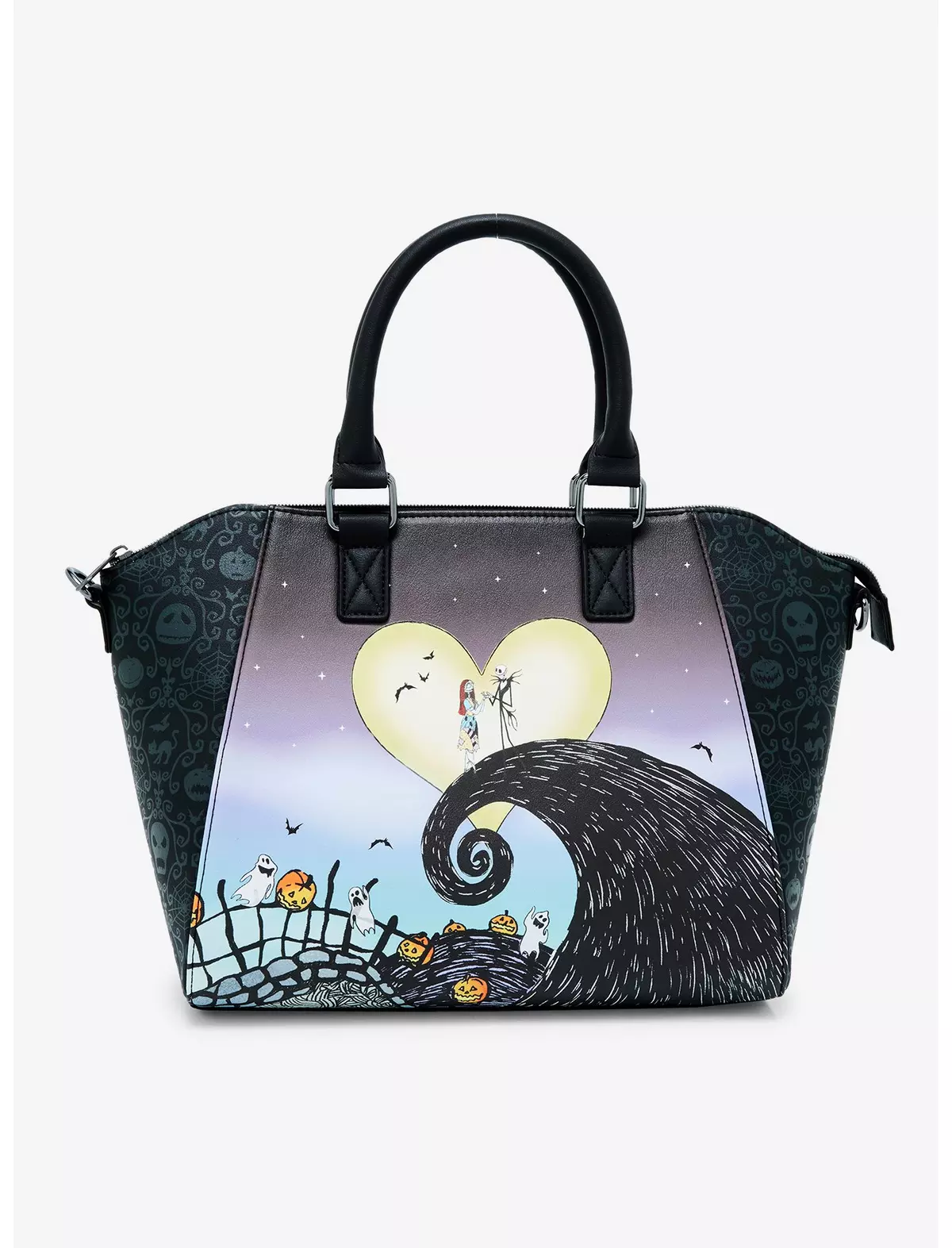 Primary image for The Nightmare Before Christmas Jack & Sally Heart Moon Satchel Bag