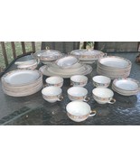 W.H. Grindley The Victory 46pc China Set England 1911 Floral Gold Trim - $785.89 CAD