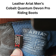 Ariat Mens Cobalt Quantum Devon Pro Riding Boots Zip Black 10 1/2 D USED image 4