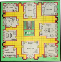 Clue by Parker Brothers Replacement playing board, 1949 - $24.99