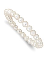 6-7mm White Freshwater Cultured Pearl Stretch Bracelet - $29.44 CAD