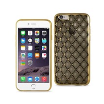 [Pack Of 2] Reiko Iphone 6S Flexible 3D Rhombus Pattern Tpu Case With Shiny F... - £17.19 GBP