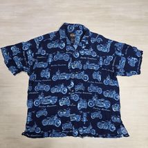 Harley-Davidson Shirt Mens 2XL Navy Blue Hawaiian Aloha Camp Button Up M... - $56.42