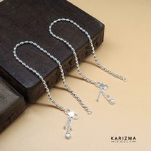 925 Plata de Ley con Cuentas Indio Mujer Excelente Regalar Tobillera Par 26.2cm - $75.53