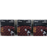 3ea Adults 14 &amp; Up Disney Mickey Mouse True Original Fabric Face Mask Ne... - £7.80 GBP