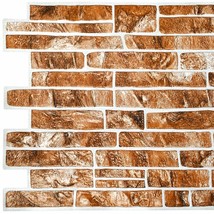 Dundee Deco PG7016 Light Brown Faux Slate, 3.4 ft x 1.6 ft, PVC 3D Wall Panel, I - £7.31 GBP+