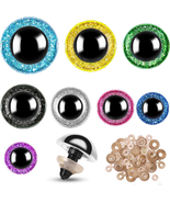 160Pcs Large Safety Eyes for Amigurumi Glitter Eye for Stuffed Animals f... - £11.95 GBP